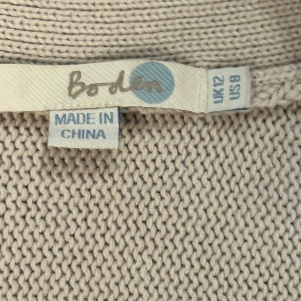 Boden Women’s Regatta Knit Cardigan Beige Size 8 - Picture 9 of 9